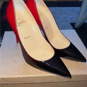 Christian Louboutin Red and Black Stiletto Heels